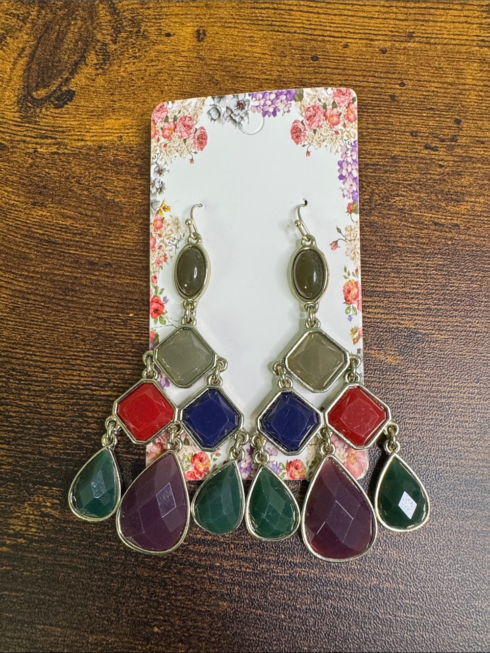 Multi-Color Teardrop Dangle Earrings - Women's Fashion Jewelry